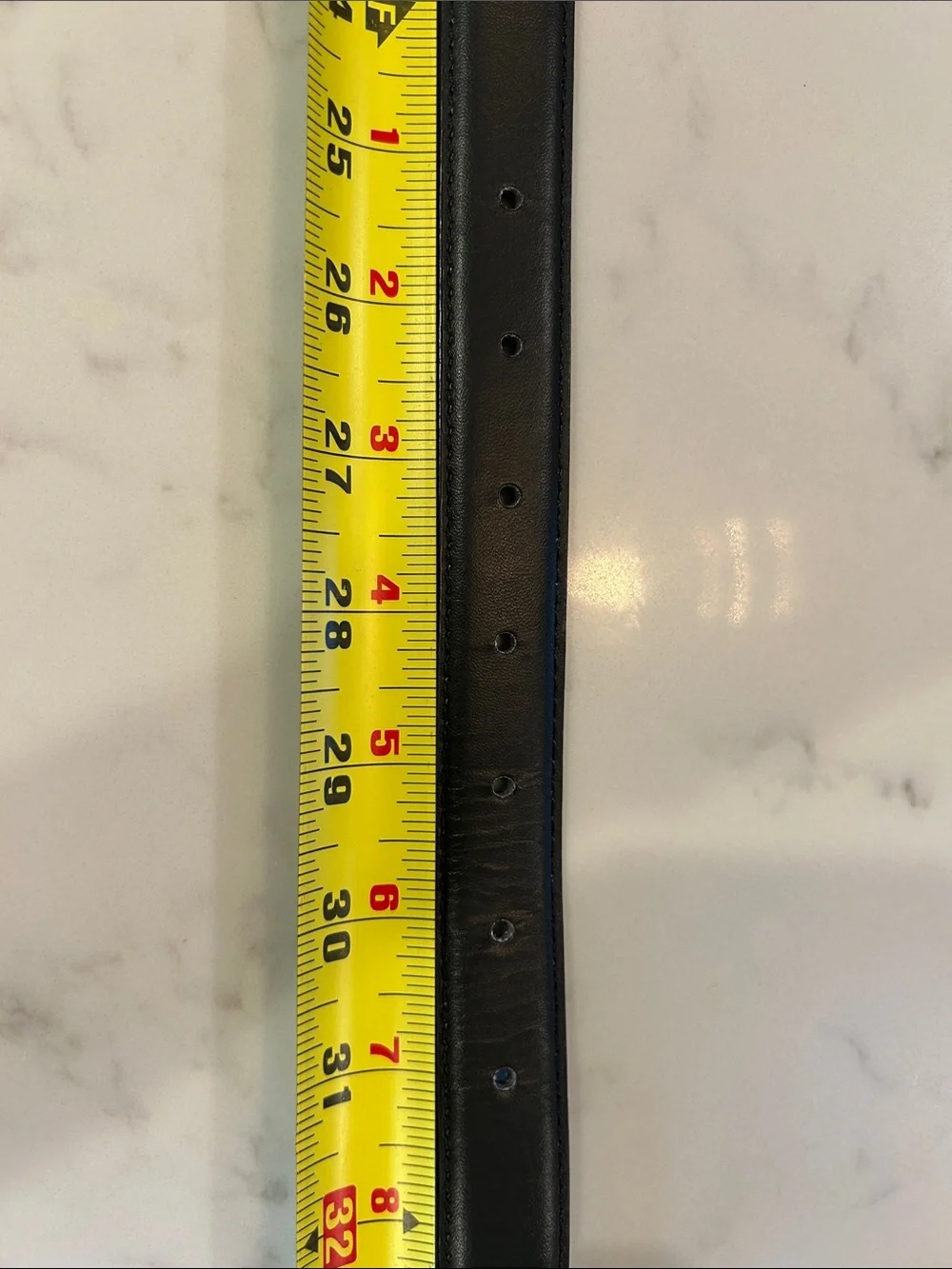 Youth Large Black Leather Belt with Silver Buckle